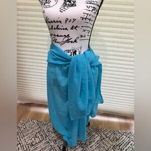 Women’s Blue Swim Sarong Cover-Up